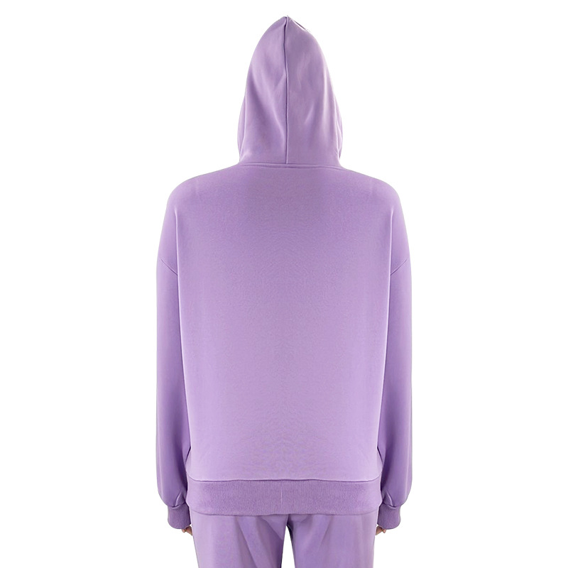 Damen Hosen-Sets Zweiteilige Kapuzenpullover Passende Sets Pullover Sweatshirts Langarm Lose Kordelzug Bleistifthose Lässig_voghion.com