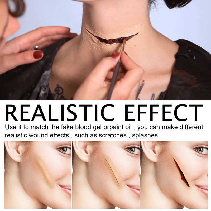 EELHOE Halloween Wachs Plasma Set Narbe Horror Atmosphäre Party Make-up Requisiten_voghion.com