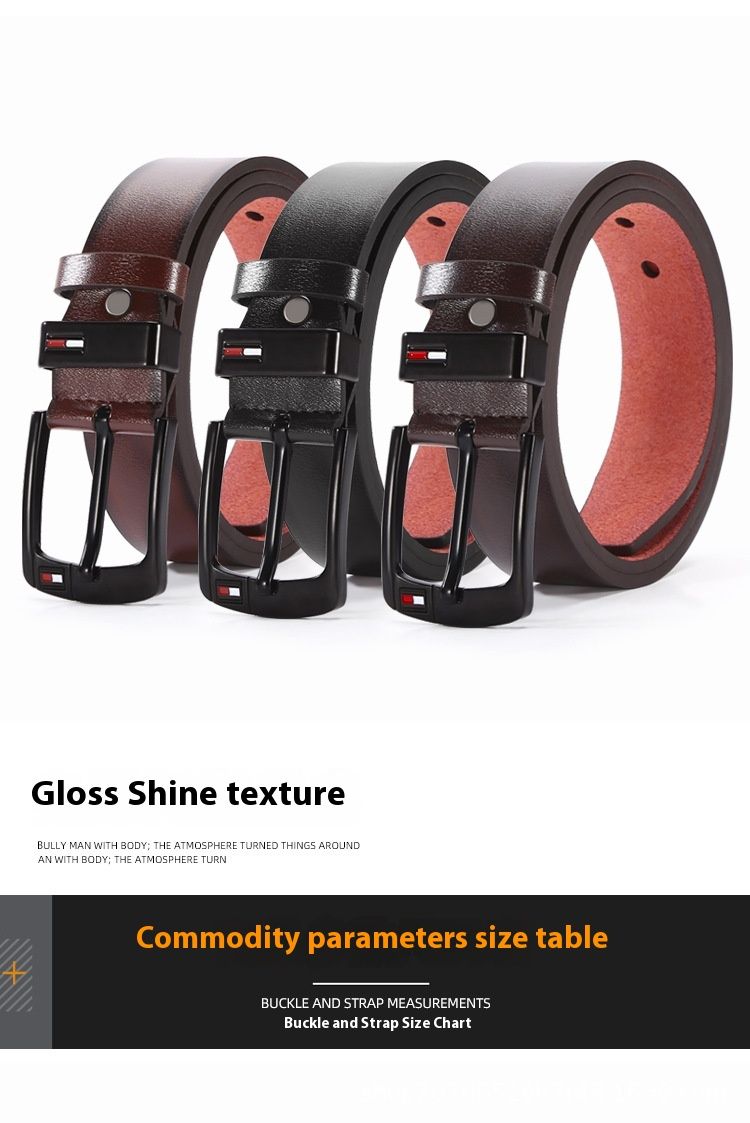 Nuova cintura con fibbia ad ago con goccia di olio in lega da uomo europea e americana per uomini di mezza età e giovani, versatile cintura per pantaloni in pelle di mucca da uomo_voghion.com