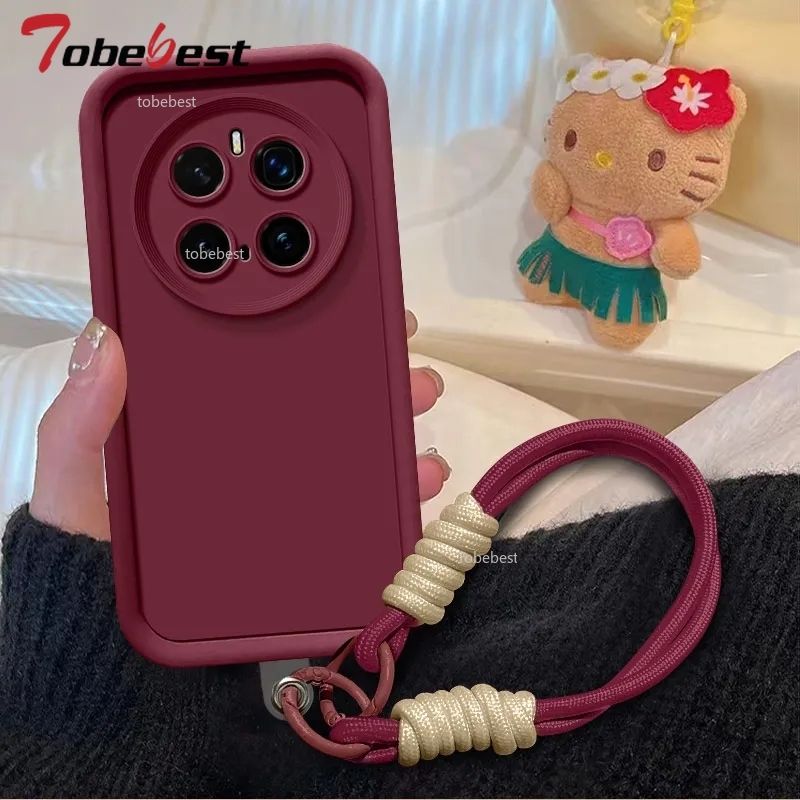 Lanyard Handgelenkband Silikon Hülle Fir Huawei Honor Magic 7 6 5 4 3 Pro Fundas Einfarweg Weich Réckhülle_voghion.com