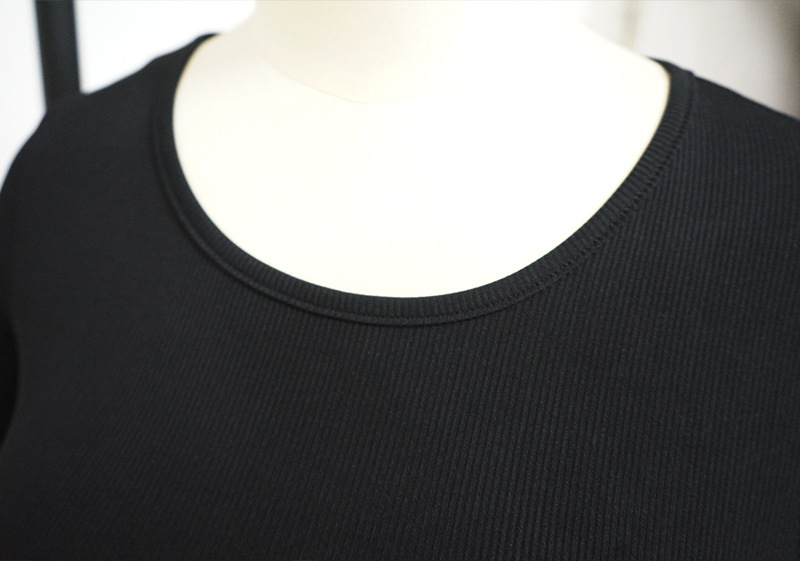 K9884 Completo sportivo due pezzi taglie forti a coste elastiche tinta unita per donna_voghion.com