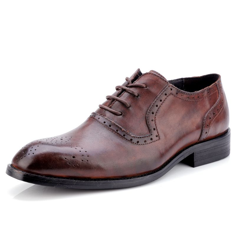 Euro Step Spring Brogue Carved Herren Business Formal Derby Schnürschuhe aus Leder_voghion.com