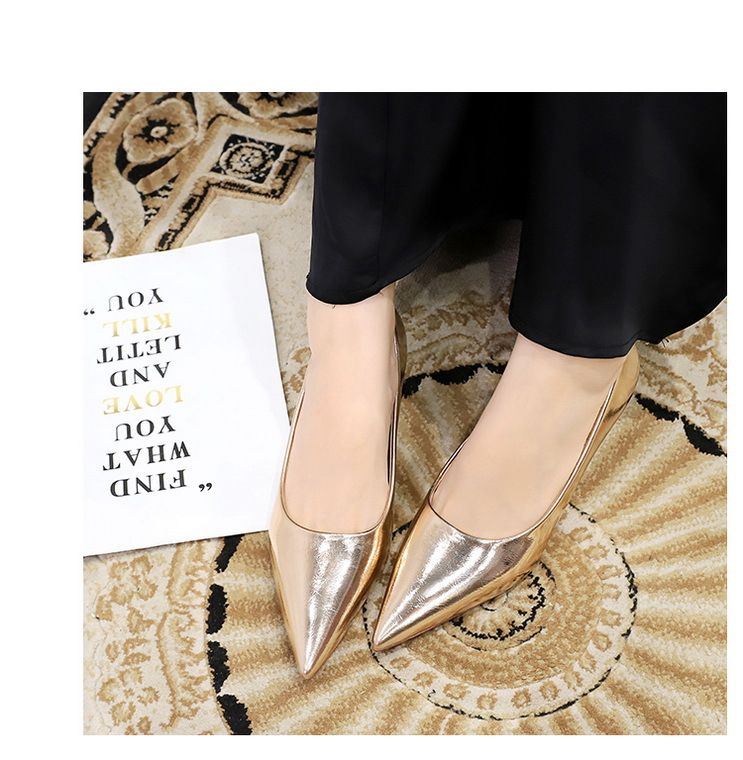 Comfortable Low-heeled Cat Heel Light-mouth Pointed Women's Shoes Spring And Autumn Single Shoes_voghion.com