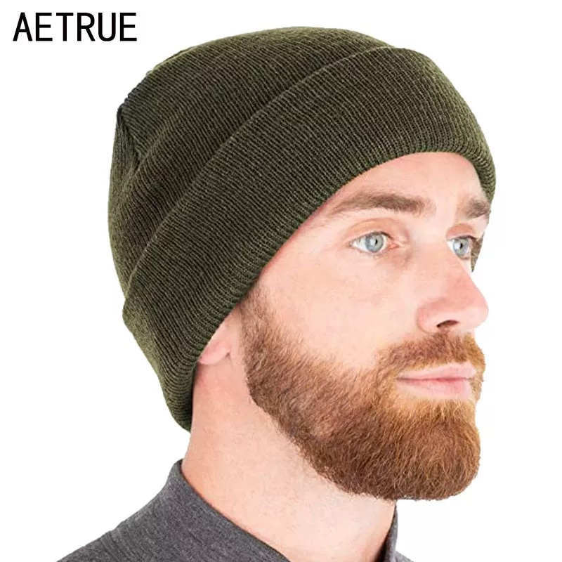Solido lavorato a maglia per cappelli Skullies Cappello da donna autunno Beanie Gorro Warm Skull Hood Cappello invernale da uomo_voghion.com