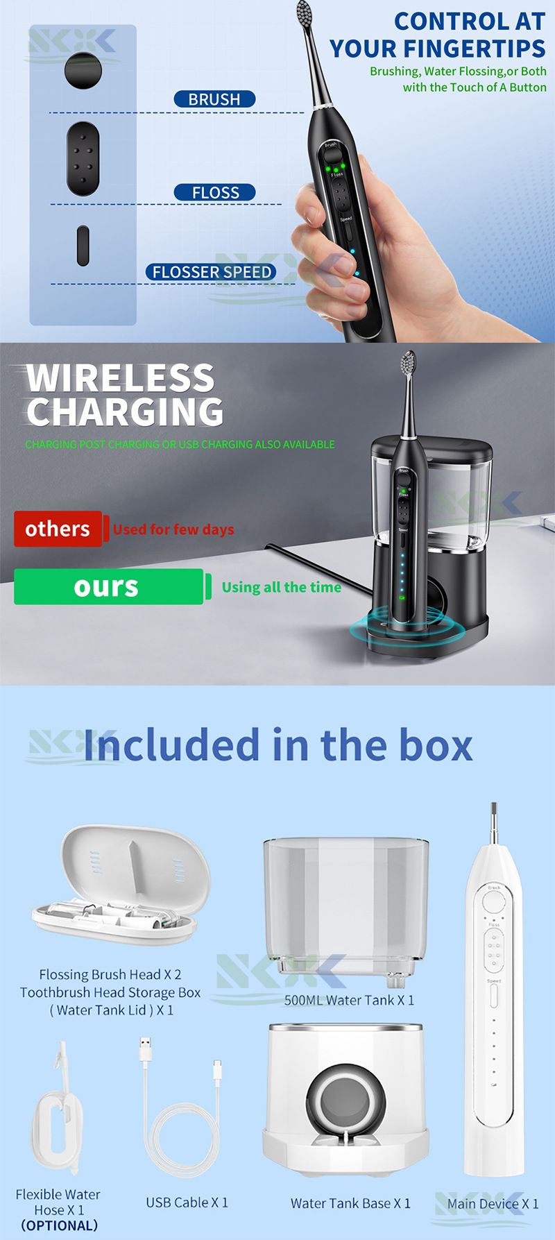 Elektriline hambahari Juhtmeta laadimine Elektriline hambahari_voghion.com