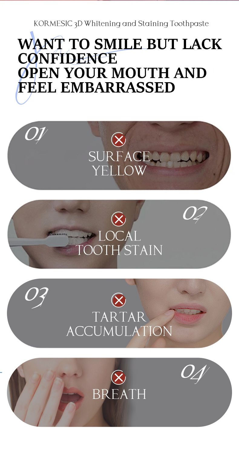 KORMESIC3D Toothpaste 100g Toothpastes Original Breath Fresh Toothpaste_voghion.com