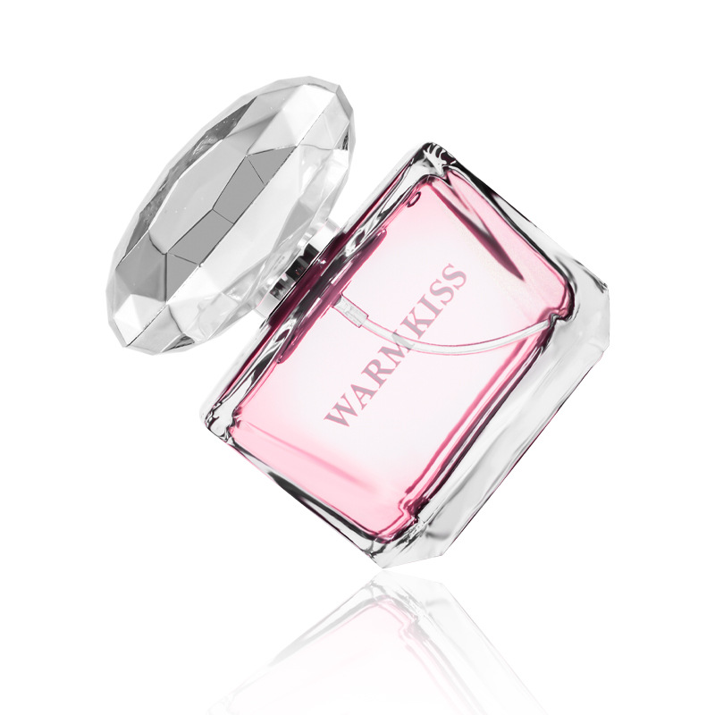 WARISS Pink Crystal Diamond Women's perfume Fresh, Natural and Lasting eau de toilette Student Fair Online Red 50ml_voghion.com