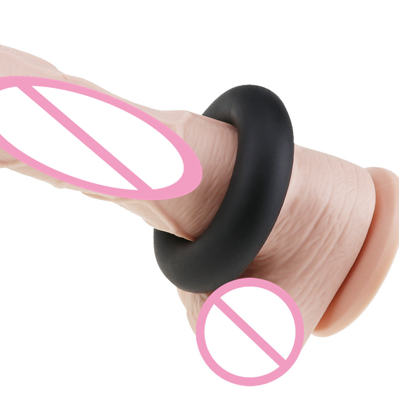 Morbido silicone maschile ritardo eiaculazione anello blocco anelli elastici fasce per esercizi giocattoli sessuali per uomini sesso adulto S s_voghion.com