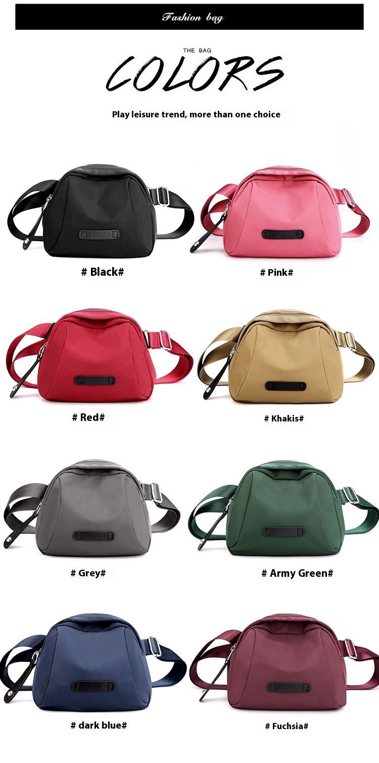 Shell Bag 2024 Nei Dammentasch Waasserdicht Nylon Oxford Eenzel Schëllertasch Multifunktionell Tailletasch Villsäiteg Kleng Schräg Broschttasch_voghion.com