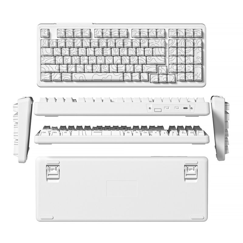 FURYCUBE ZT98 Russian Side-engraved Mechanical Keyboard Wired RGB Hot-swappable Russian Gaming E-sports Keyboard_voghion.com