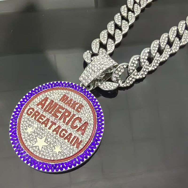 Ümmargune bränd MAKE AMERica CREAT AGAIN tähesulamist ripats hip-hop meeste kaelakee_voghion.com