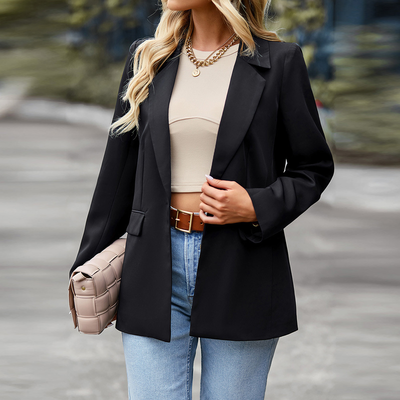 Blazer casual a maniche corte auto-progettato 2025, giacca versatile invernale, abbigliamento formale professionale per donna_voghion.com