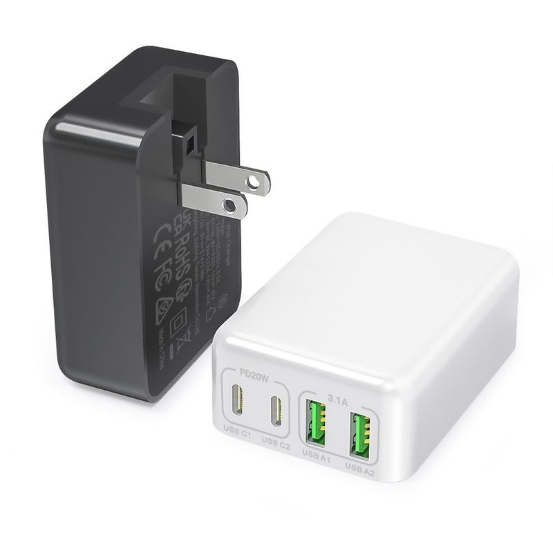syct PD40W Mobile Phone Charger QC3.0 Fast 2U+2C Multi-Port Charging Head UK Standard_voghion.com