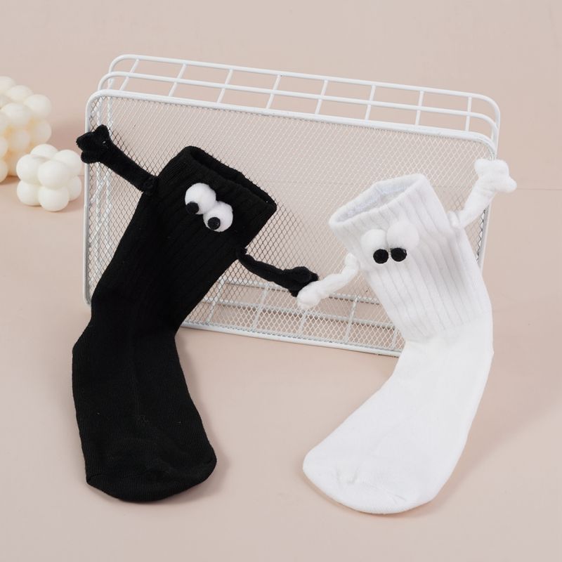 Șosete cu desene animate care se țin de mână, păpușă 3D, atracție magnetică creativă, personalizate, respirabile, prietenoase cu pielea, all-match, casual_voghion.com
