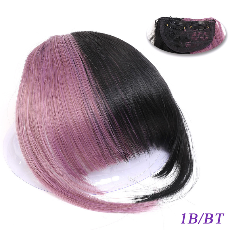 Włosy syntetyczne Peruki do sprzedaży bezpośredniej z prostymi grzywkami dla kobiet i podwójnymi bokobrodami_voghion.com