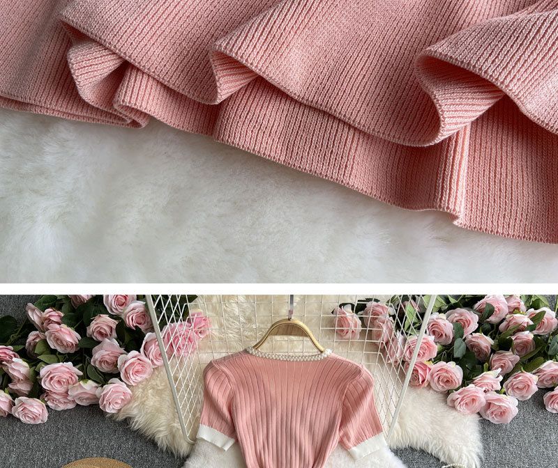 Gonna aderente con vita a temperamento nero lavorato a maglia nuova da donna_voghion.com
