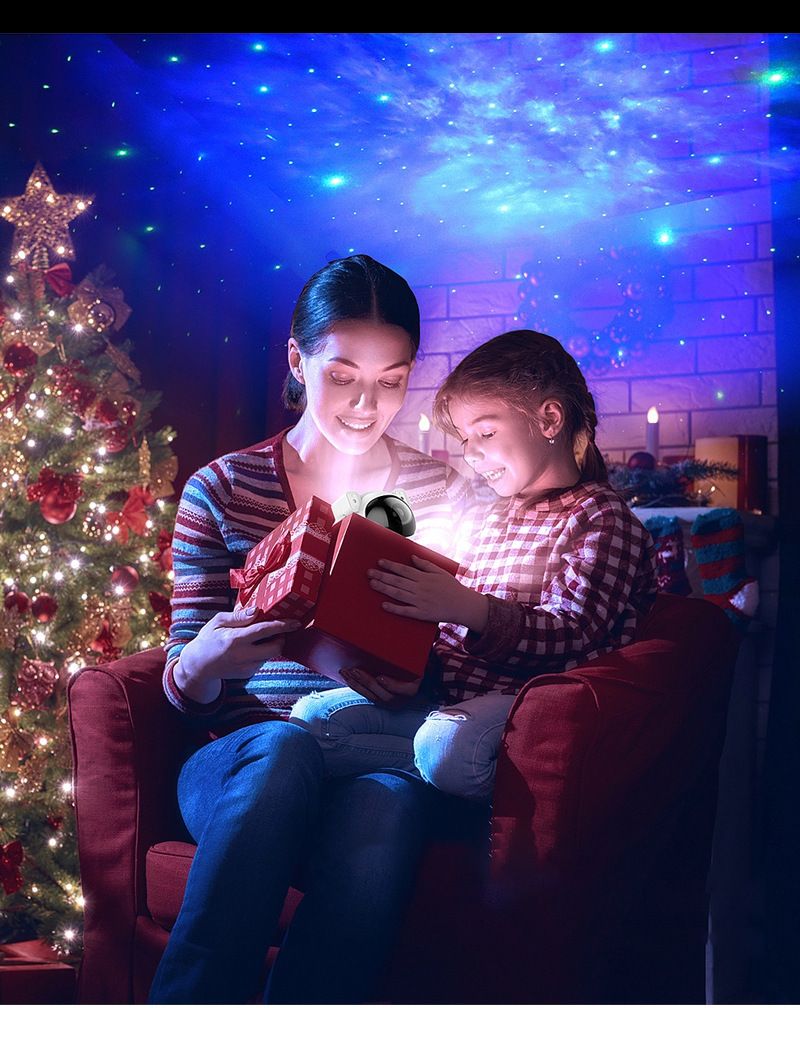 Video di elettronica intelligente Prodotti nuovi rigorosamente selezionati Proiezione del cielo stellato Luce notturna da comodino per camera da letto Piena di stelle Luna Coniglio Laser Atmosfera_voghion.com