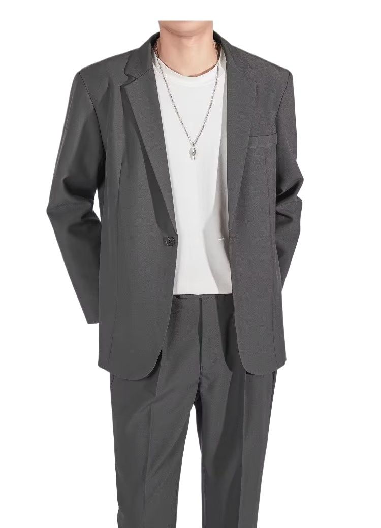 Giacca da abito casual da uomo in stile maturo leggero_voghion.com
