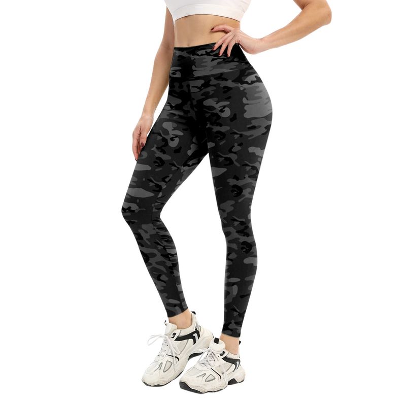 Damen-Yogahose, hohe Taille, Po-Lifting, Tarnung, Leopardenmuster, Yogahose, Jogginghose, Leggings, Damen-Leggings XY24_voghion.com