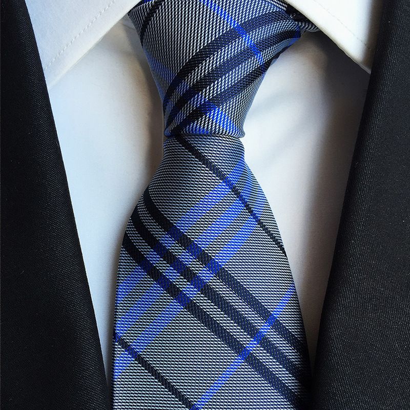 2025 Model 8cm Striped Plaid Series Men's Business Office Tie_voghion.com