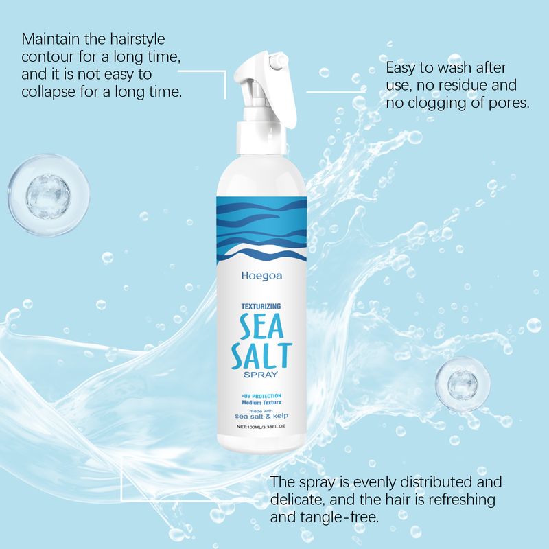 HOEGOA Sea Salt Hair Sanfte Inhaltsstoffe Natürliches Volumen Langanhaltendes Textur-Styling-Spray_voghion.com