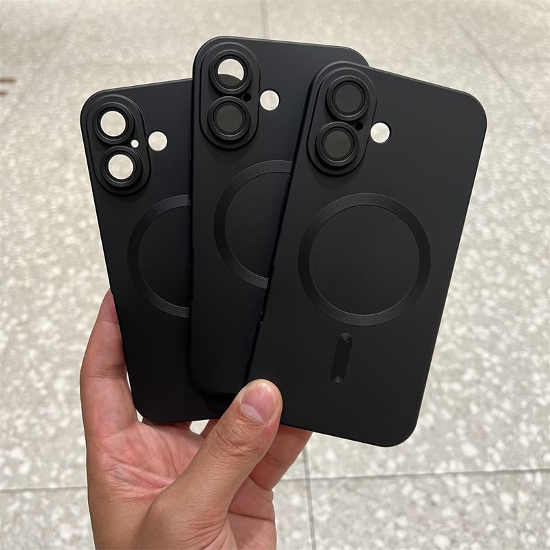 Custodia di ricarica wireless magnetica opaca di lusso per iPhone 16 15 14 Pro Max Plus 13 12 11 XR X XS 7 8 Cover antiurto_voghion.com