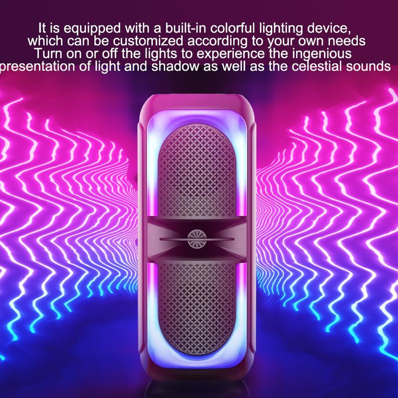 Hohe Bass TWS Drahtlose Bluetooth Lautsprecher Tragbare Subwoofer Outdoor Party RGB_voghion.com