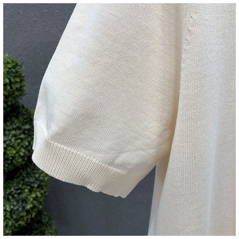 Maglietta a maniche corte con scollo rotondo di alta qualità da uomo, maglione da uomo, estate 2025, nuovo maglione da uomo a maniche corte, semplice e versatile, tendenza_voghion.com