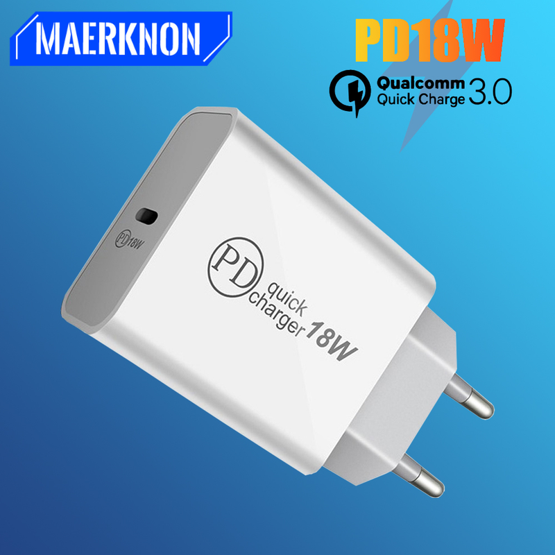 QC PD 3.0 FCP carregador USB duplo 18 W de carregamento rápido UE EUA plug para iPhone X 8 plus para Redmi Note 7 adaptador de telefone_voghion.com