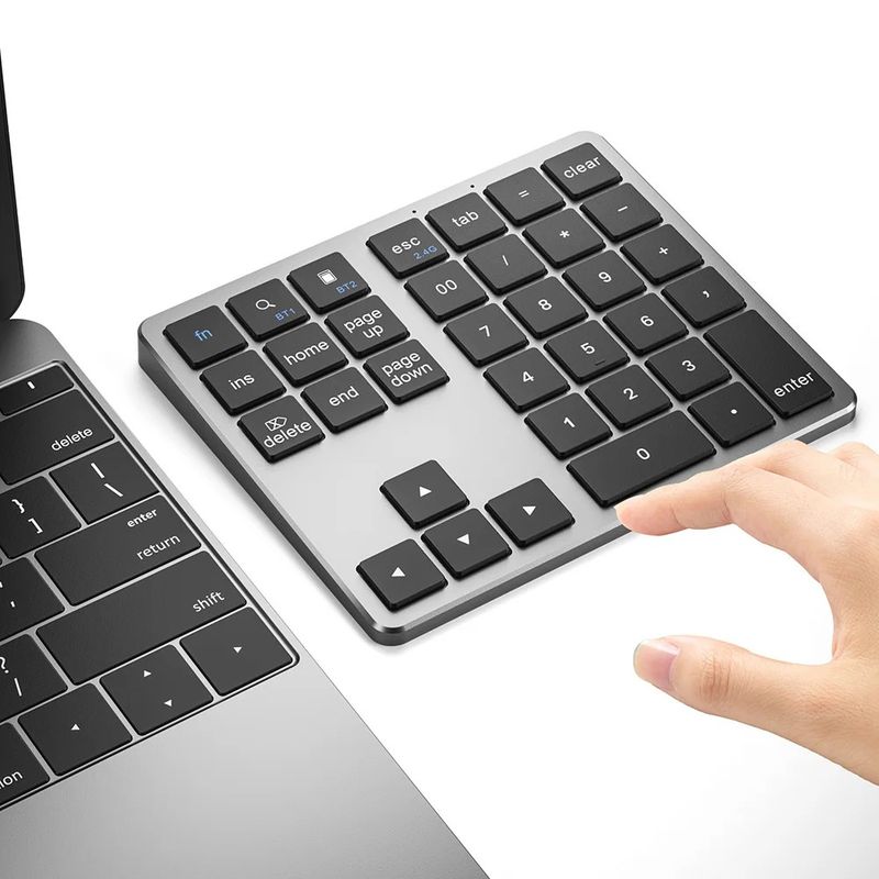 Mini Digitaal 2.chG Draadloos Numeriek Bluetooth Toetsenbord Oplaadbaar 35 Toetsen Numpad Toetsenbord Voor Android Vindu PC_voghion.com