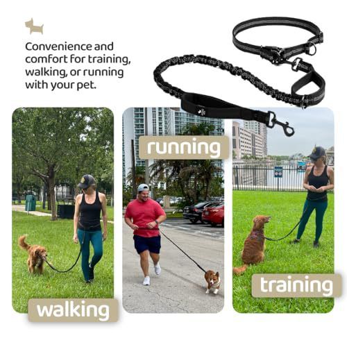 Pet Outdoor Running Reflective Double Telescopic Dog Chain Leash Pet Supplies_voghion.com