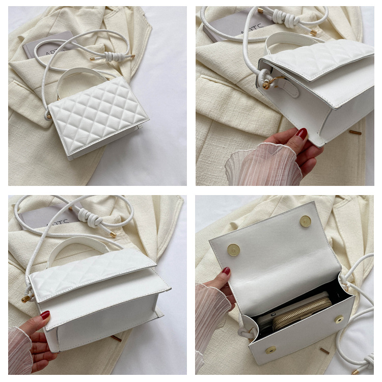 2023 new fashion simple small fragrant wind women's bag net red niche women's bag rhombus single shoulder diagonal bag design sense_voghion.com