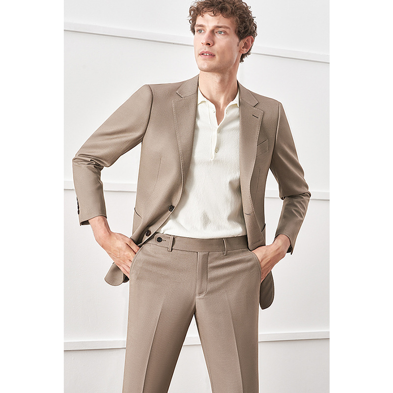 CT Été Ensemble Pour Hommes Affaires Décontracté Professionnel Tenue De Cérémonie Banquet Garçon D'honneur Costume Marié Mariage Couleur Abricot_voghion.com