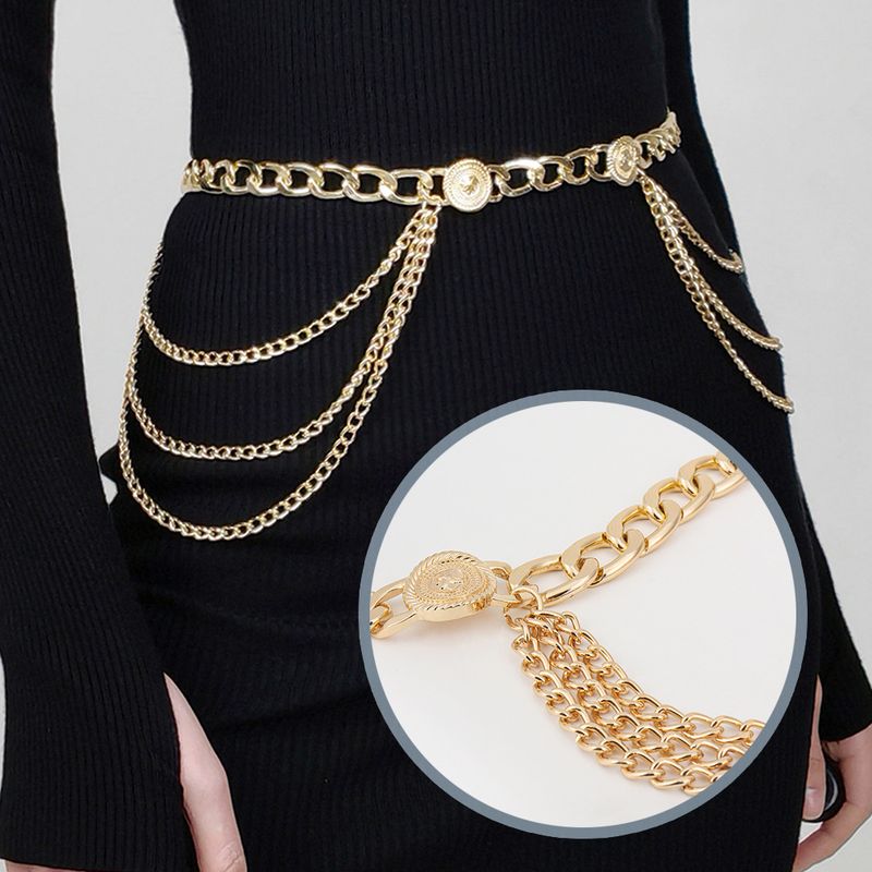 Fashionable Personality Trendy Versatile Elegant Ethnic Style Multi-layer Women's Decorative Waist Chain High-end Metal_voghion.com