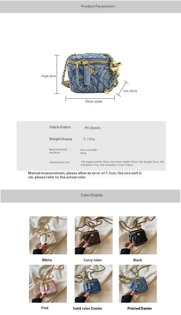 Xiaoxiangfeng Mini Lingge Chain Shoulder for Women 2024 New and Fashionable Crossbody Bag, Popular on the Internet,_voghion.com