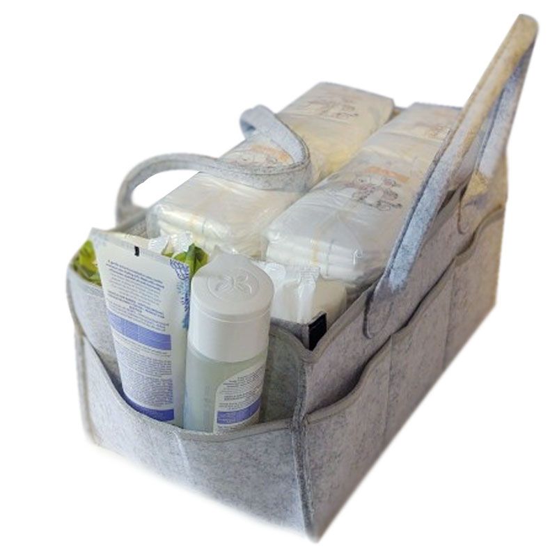 Baby-Windel-Caddy-Organizer, tragbare Halterungstasche für Wickeltisch und Auto, Aufbewahrungsbehälter für Kinderzimmer-Utensilien, 38 x 23 x 18 cm_voghion.com