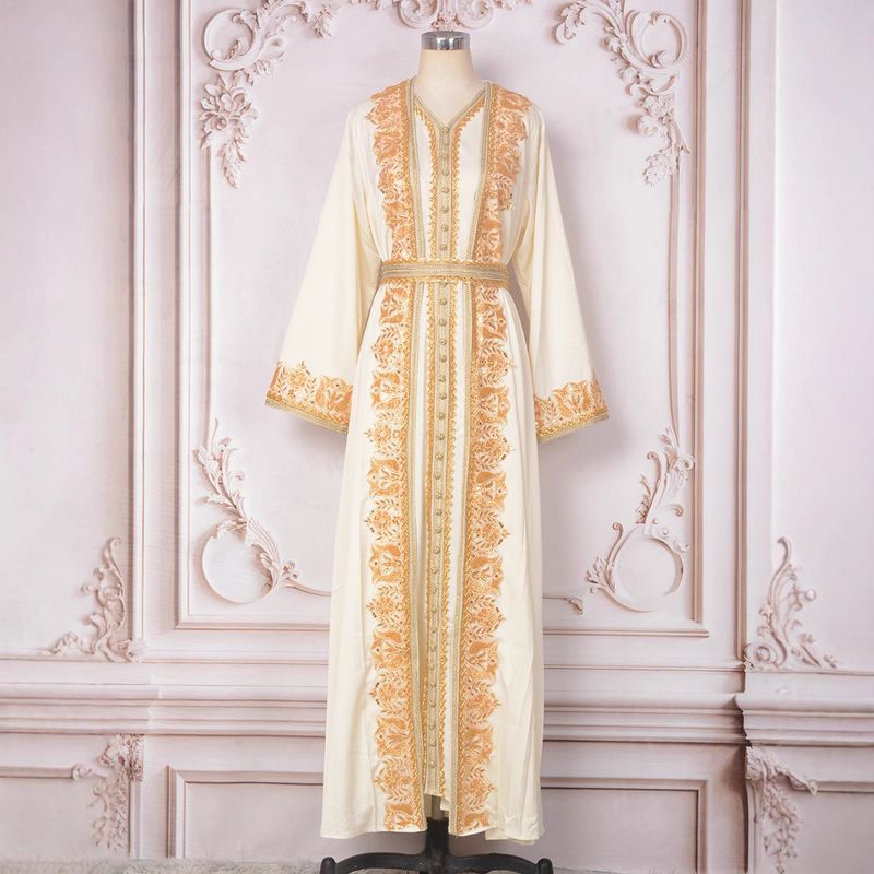 Muslim Women's Fashion Beaded Robe Two Piece Set New Party Evening Dress_voghion.com