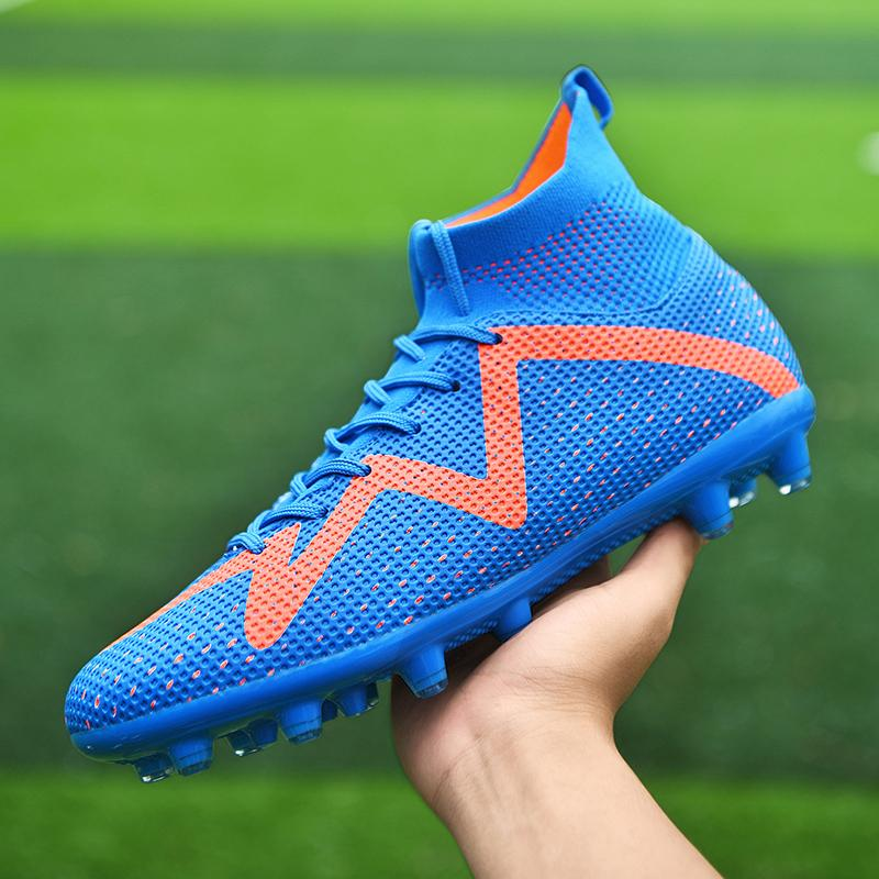 35-47 Unisex futballcipő, kiváló minőségű, nagy méretű, magasan elasztikus zokni, műfüves, hosszú körmös futballcipő, gyerekfocicipő_voghion.com