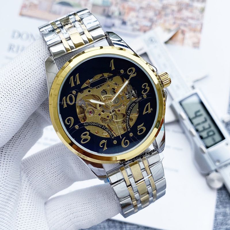 Laojia Daily Hollow Transparent Automatic Mechanical Watch_voghion.com