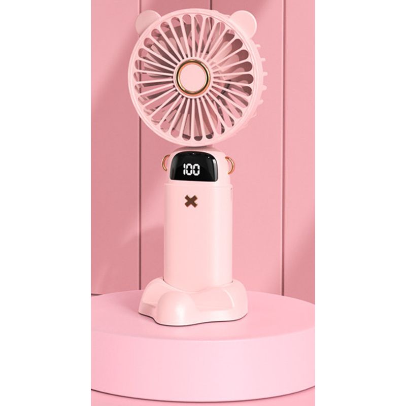 Cute Cartoon Girl Foldable Cat Ear Desktop Portable Dormitory Student Aromatherapy Handheld Mini Fan_voghion.com