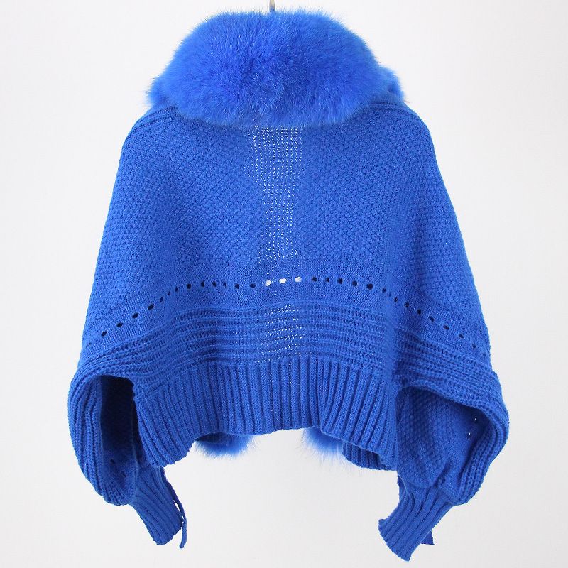 Damenbekleidung neue Herbst-Strickjacke aus Fuchspelz, gestrickter Fuchspelzmantel für Damen_voghion.com