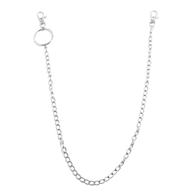 Qifu Fashion Simple Personality Waist Multi-layer Keychain Pants OT Buckle Punk Body Chain_voghion.com