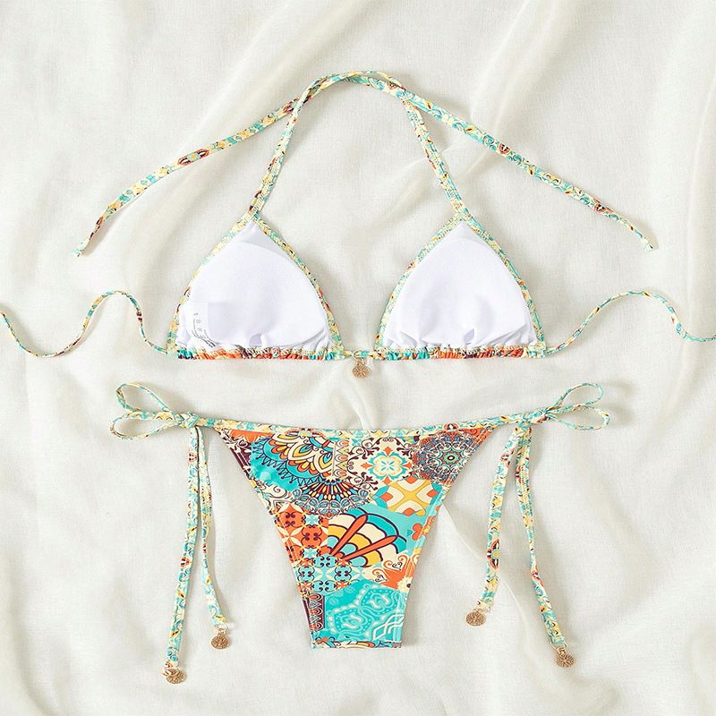 Damkläder tryckt sexig bikini strand varm vår baddräkt_voghion.com