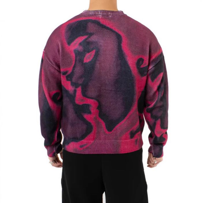 Pull à capuche unisexe ample, imprimé style Harajuku rétro printanier, col rond, tendance Y2K_voghion.com