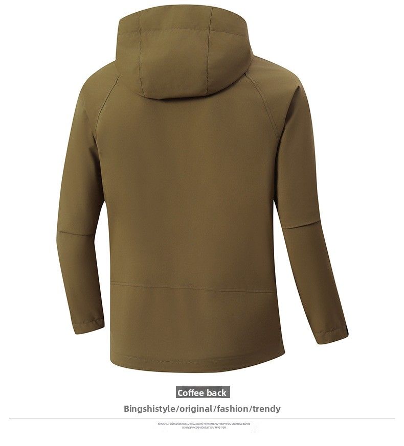 Windproof And Water-proof Jacket Men's Spring And Autumn Thin Outdoor Sports Removable Hat Couple's Tooling Jacket_voghion.com