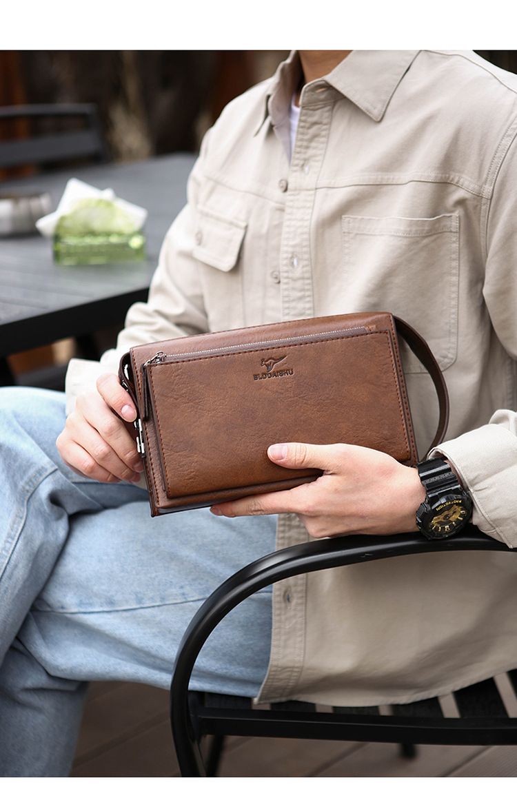 Men's Bags New Multi Card Holder Men's Wallet Long Clutch Large Capacity Simple Bank Card Holder Men's Bag_voghion.com