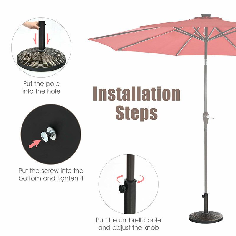 Outdoor Garden Pool Heavy Duty Round Umbrella Base _voghion.com