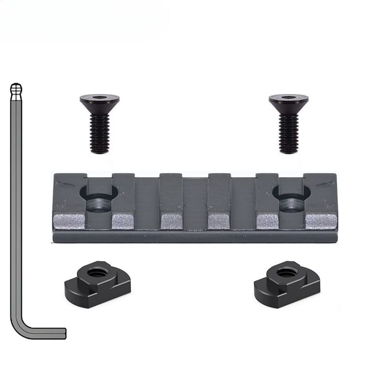 Confezione da 6 guide Picatinny Keymod (slot 3/5/7/9/11/13) – Kit di montaggio con dadi a T, viti e chiavi a brugola – Alluminio leggero – Nero_voghion.com