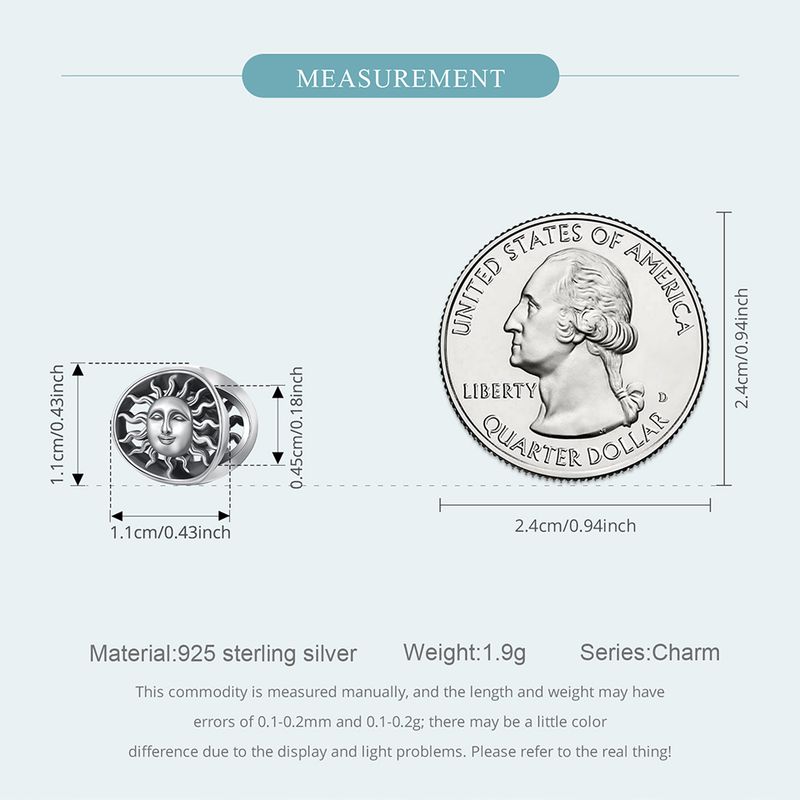 Güneş Tanrısı Koruyucusu Charm Sterling Gümüş Charm,SCC3065_voghion.com