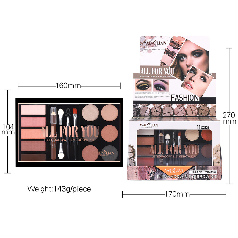 New Powder Set Earth Pearl Matte Color Beginner Eye Shadow Eyebrow Brush Beauty Makeup_voghion.com